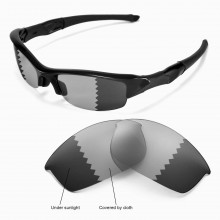 Walleva Transition/Photochromic Polarized Replacement Lenses for Oakley Flak Jacket Sunglasses